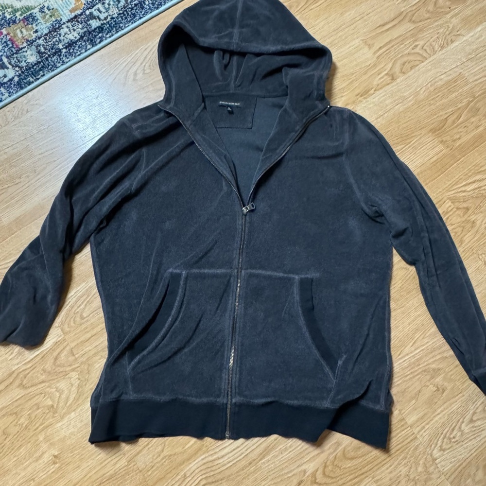 Banana republic men’s zip up hoodie xl dark gray